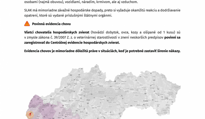 2. fotografia fotogalérie Slintačka a krívačka 2025 - dôležité informácie - foto