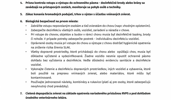 6. fotografia fotogalérie Slintačka a krívačka 2025 - dôležité informácie - foto