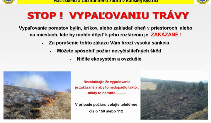 1. fotografia fotogalérie STOP Vypaľovaniu trávy - foto