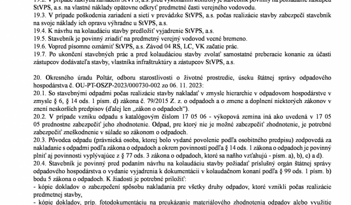4. fotografia fotogalérie Povolenie na uskutočnenie vodnej stavby 