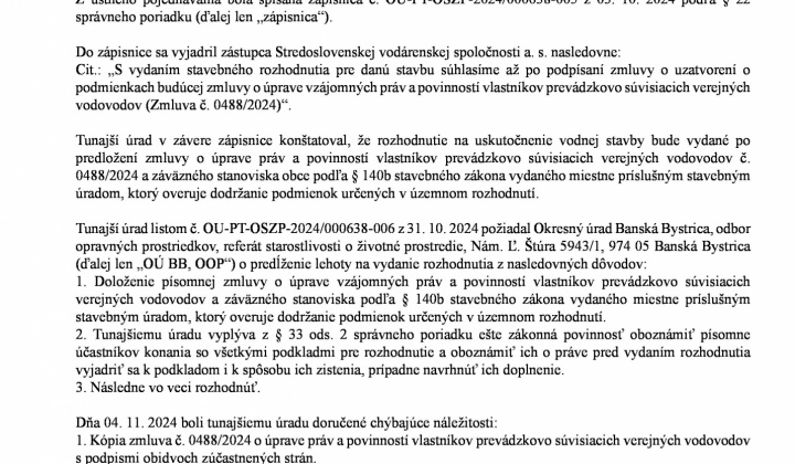 8. fotografia fotogalérie Povolenie na uskutočnenie vodnej stavby 