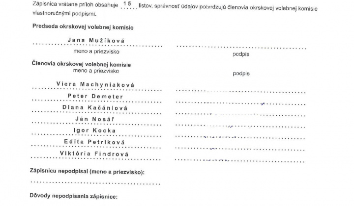 3. fotografia fotogalérie Zápisnica Voľby do EP 2024 okr. č.1 - foto