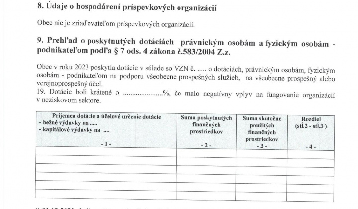 14. fotografia fotogalérie Návrh záverečného účtu Obce Ozdín a rozpočtové hospodárenie za rok 2023 - foto
