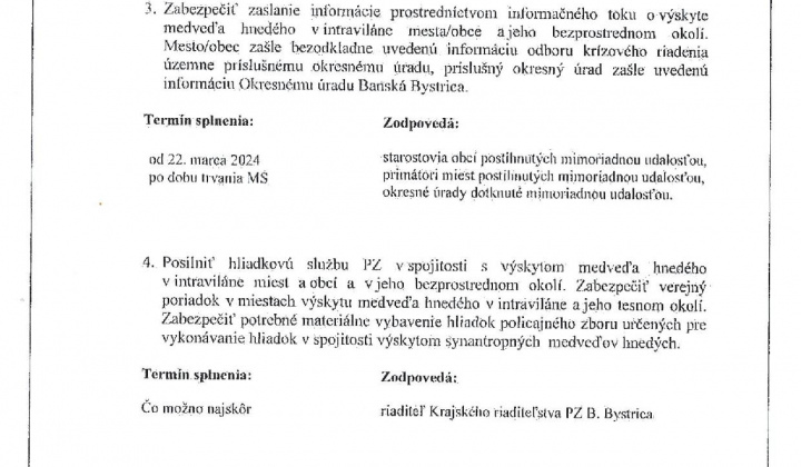 3. fotografia fotogalérie Mimoriadna situácia v spojitosti výskytom synantropných jedincov medveďa hnedého - foto