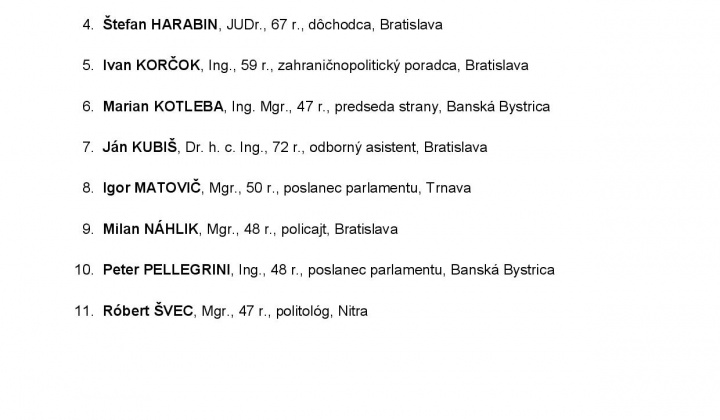 1. fotografia fotogalérie Kandidáti voľby prezidenta SR 2024 - foto