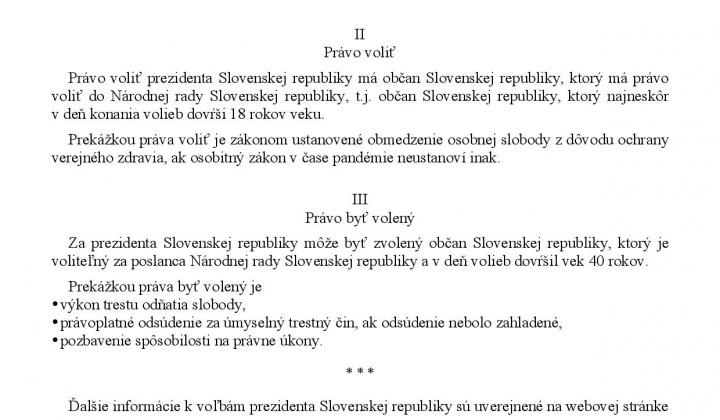 1. fotografia fotogalérie Voľby prezidenta SR 2024 Informácia pre voliča - foto