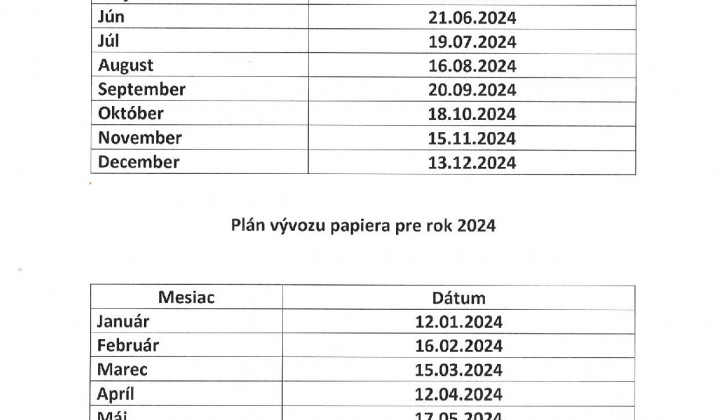 2. fotografia fotogalérie plán vývozu odpadov na rok 2024 - foto
