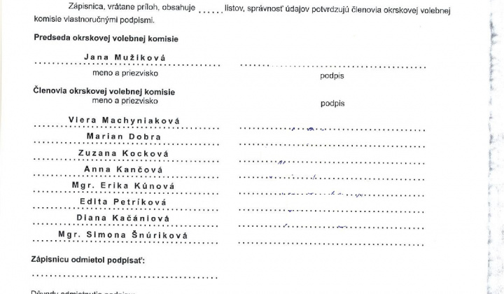 3. fotografia fotogalérie zápisnica Voľby do NR SR 2023 okr.1 - foto